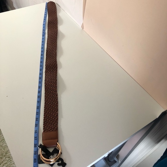 Massini Woven Belt Rose Tint Buckles NWT - Picture 4 of 6